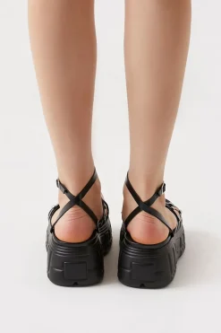Faux Gem Platform Sandals