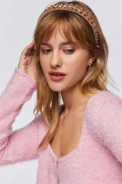 Faux Gem-Embellished Headband