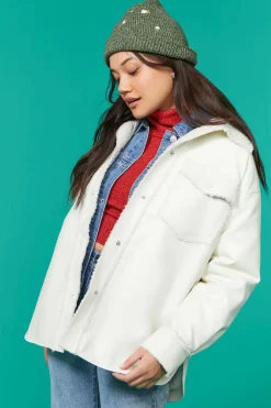 Faux Leather & Faux Shearling Jacket
