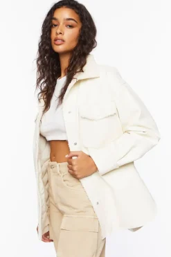 Faux Leather & Faux Shearling Jacket