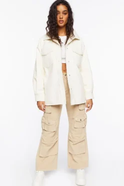 Faux Leather & Faux Shearling Jacket