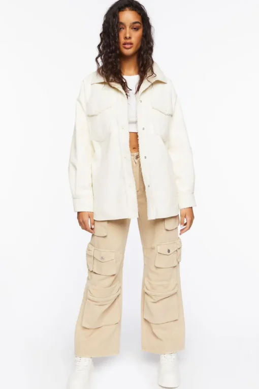 Faux Leather & Faux Shearling Jacket