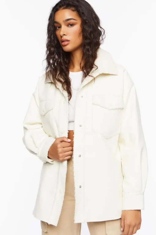 Faux Leather & Faux Shearling Jacket