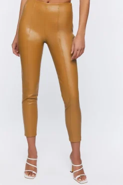 Faux Leather Ankle Pants