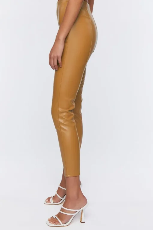 Faux Leather Ankle Pants