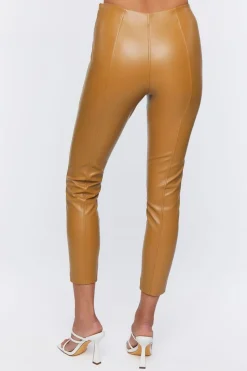 Faux Leather Ankle Pants