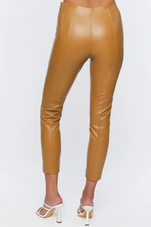 Faux Leather Ankle Pants