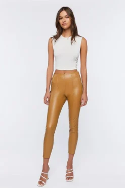 Faux Leather Ankle Pants