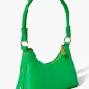 Faux Leather Baguette Shoulder Bag