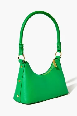 Faux Leather Baguette Shoulder Bag