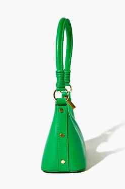 Faux Leather Baguette Shoulder Bag