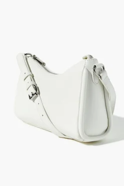 Faux Leather Baguette Shoulder Bag