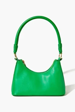 Faux Leather Baguette Shoulder Bag