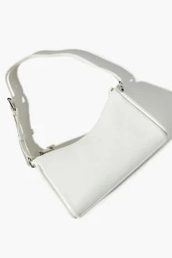 Faux Leather Baguette Shoulder Bag
