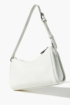 Faux Leather Baguette Shoulder Bag