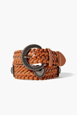 Faux Leather Braided Belt