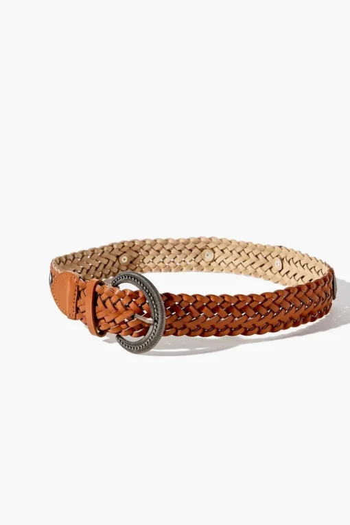 Faux Leather Braided Belt