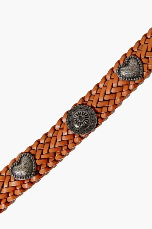 Faux Leather Braided Belt