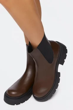 Faux Leather Chelsea Boots