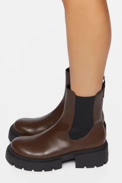 Faux Leather Chelsea Boots