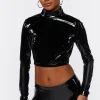 Faux Leather Crop Top