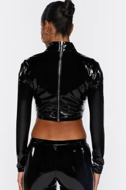 Faux Leather Crop Top