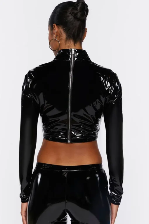Faux Leather Crop Top