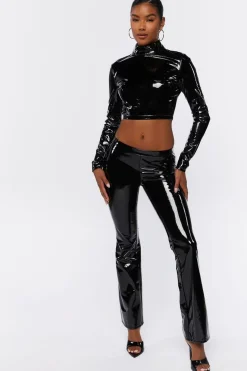 Faux Leather Crop Top