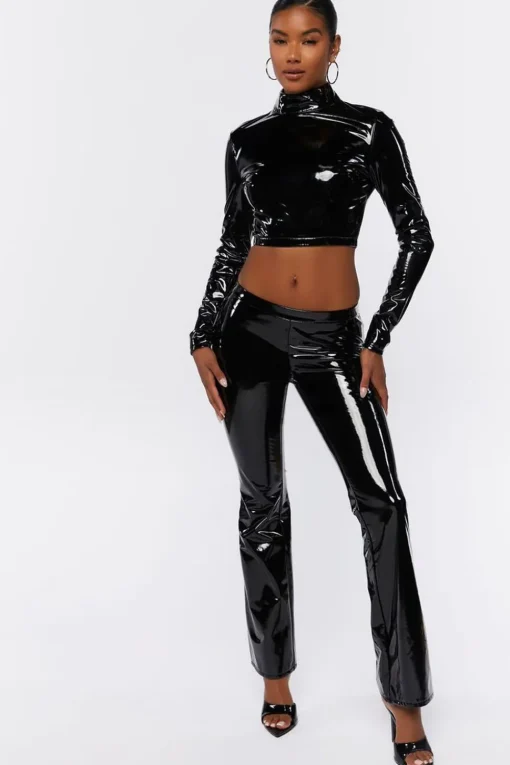 Faux Leather Crop Top