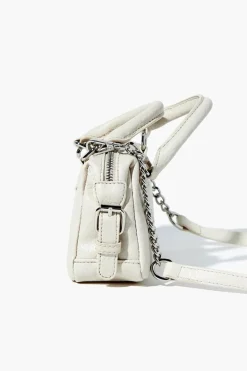Faux Leather Crossbody Satchel