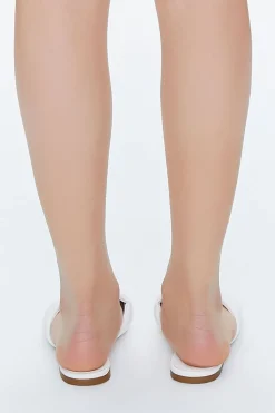 Faux Leather Crosshatch Sandals