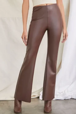Faux Leather Flare Pants
