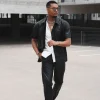 Faux Leather Joggers
