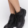 Faux Leather Lug-Sole Booties