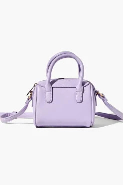 Faux Leather Mini Bowler Bag