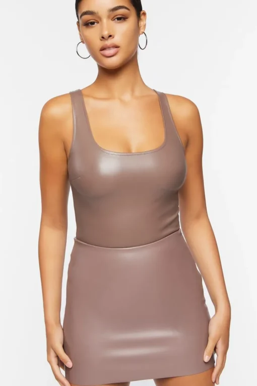 Faux Leather Mini Skirt