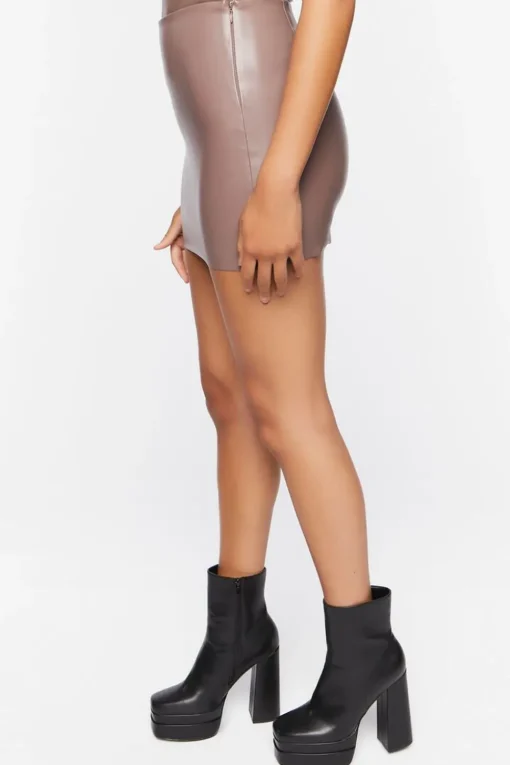 Faux Leather Mini Skirt