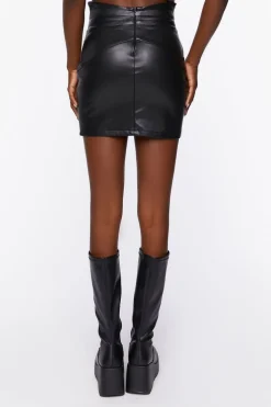 Faux Leather Mini Skirt