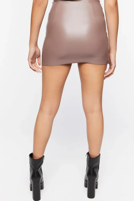 Faux Leather Mini Skirt