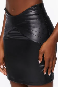 Faux Leather Mini Skirt