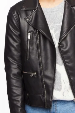 Faux Leather Moto Jacket