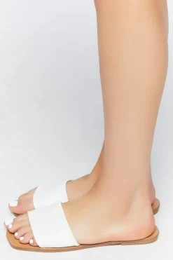 Faux Leather Open-Toe Sandals