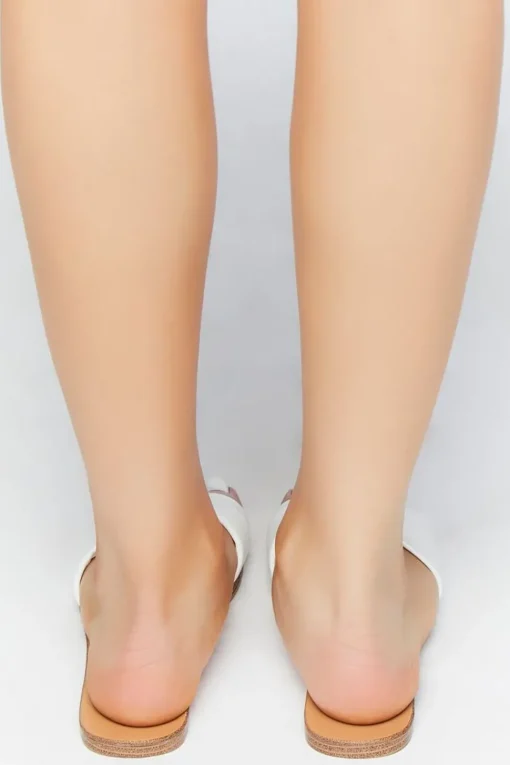 Faux Leather Open-Toe Sandals