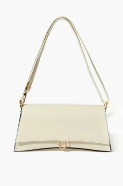 Faux Leather O-Ring Crossbody Bag