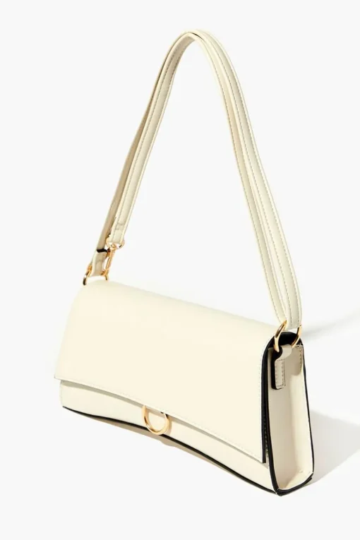 Faux Leather O-Ring Crossbody Bag