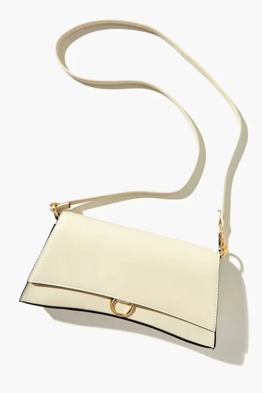Faux Leather O-Ring Crossbody Bag