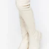 Faux Leather Over-The-Knee Lug Boots