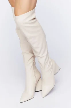 Faux Leather Over-The-Knee Boots