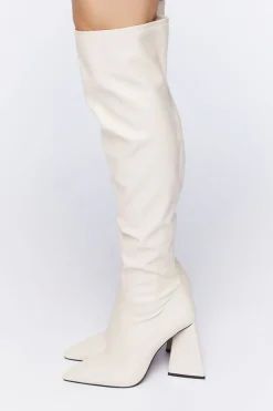 Faux Leather Over-The-Knee Boots