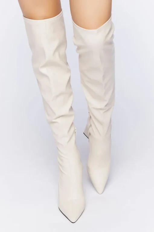 Faux Leather Over-The-Knee Boots
